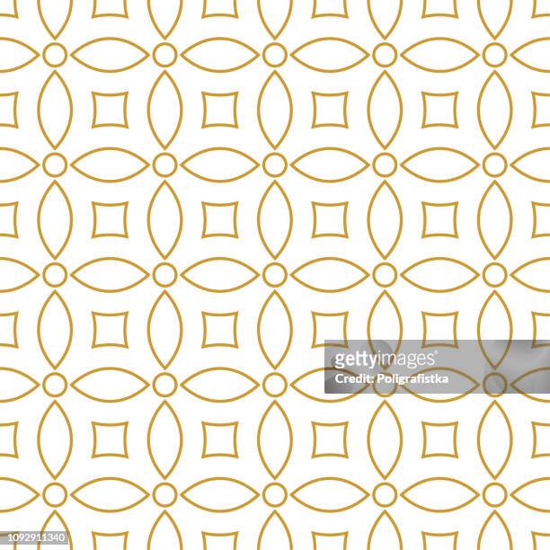 stockillustraties, clipart, cartoons en iconen met naadloze achtergrond patroon - goud wallpaper - vector illustratie - luxury