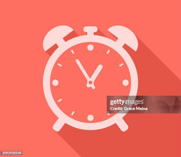 bildbanksillustrationer, clip art samt tecknat material och ikoner med väckarklocka timer visar tid - väckarklocka