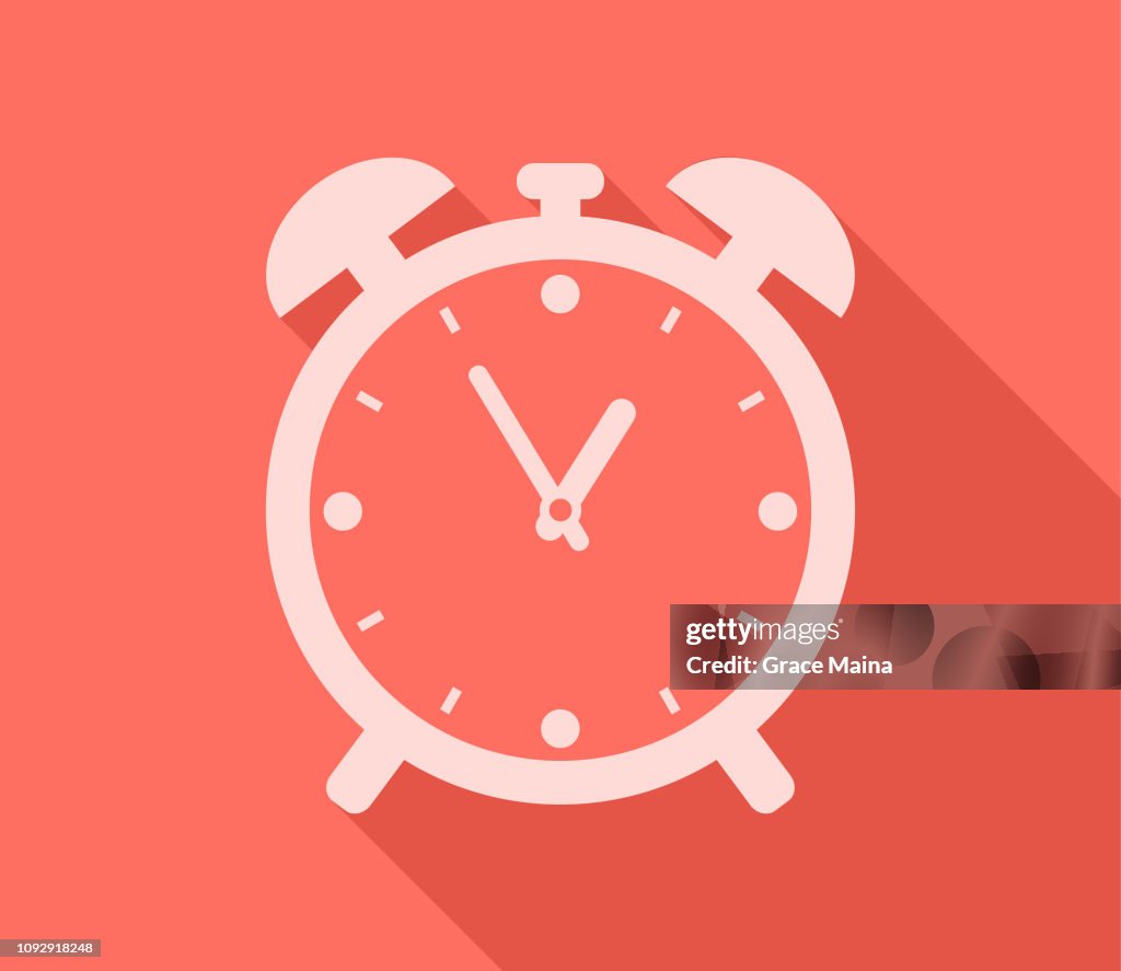 Alarm clock timer showing time