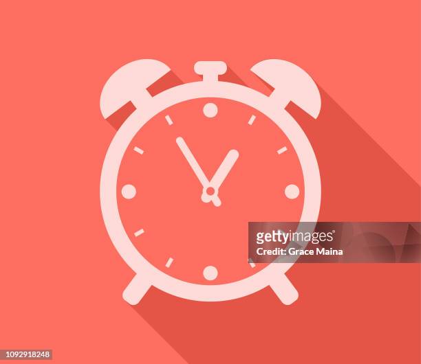 alarm clock timer showing time - alarm clock white background stock illustrations