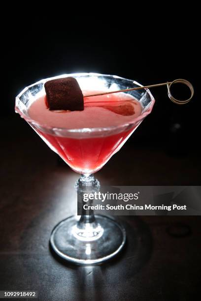 Watermelon Daiquiri with Fairy Dust Burnt Marshmallow cocktail at Iron Fairies in Central. 10MAY17 SCMP / Sam Tsang
