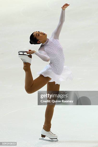 Melinda Wang of Chinese Taipei skates in the Ladies Short Program during day three of the Four Continents Figure Skating Championships at Taipei...
