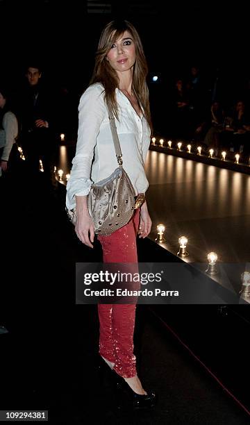 Eva Zaldivar attends the Hanibal Laguna fashion show during the Cibeles Madrid Fashion Week A/W 2011 at Ifema on February 19, 2011 in Madrid, Spain.