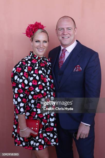 Mike and Zara Tindall attends the Magic Millions Raceday at the Gold Coast Turf Club on January 12, 2019 in Gold Coast, Australia.