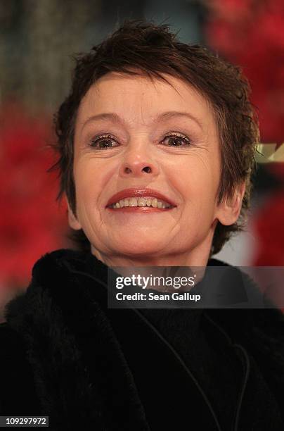 Actress Katrin Sass attends the Award Ceremony during day ten of the 61st Berlin International Film Festival at the Berlinale Palace on February 19,...