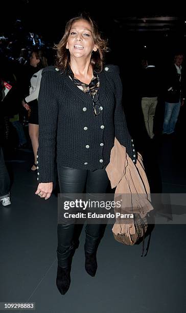 Pastora Vega attends the Francis Montesinos fashion show during the Cibeles Madrid Fashion Week A/W 2011 at Ifema on February 19, 2011 in Madrid,...