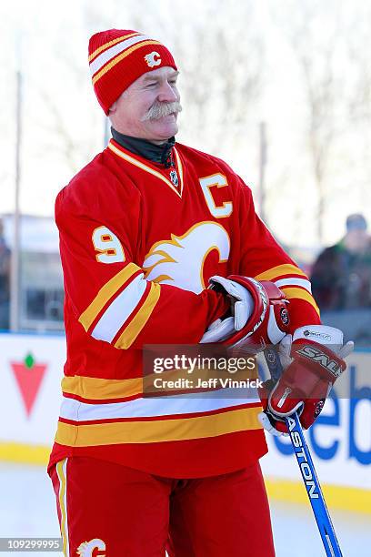 Lanny McDonald of the Calgary Flames skates on the ice during the News  Photo - Getty Images
