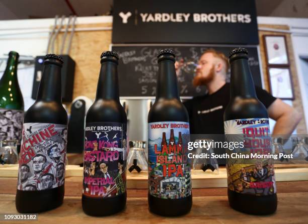 This image shows bottle beers from Yardley Brothers, are seen at the company's brewery in Kwai Hing. 12SEP17 SCMP / Jonathan Wong [FEATURES]