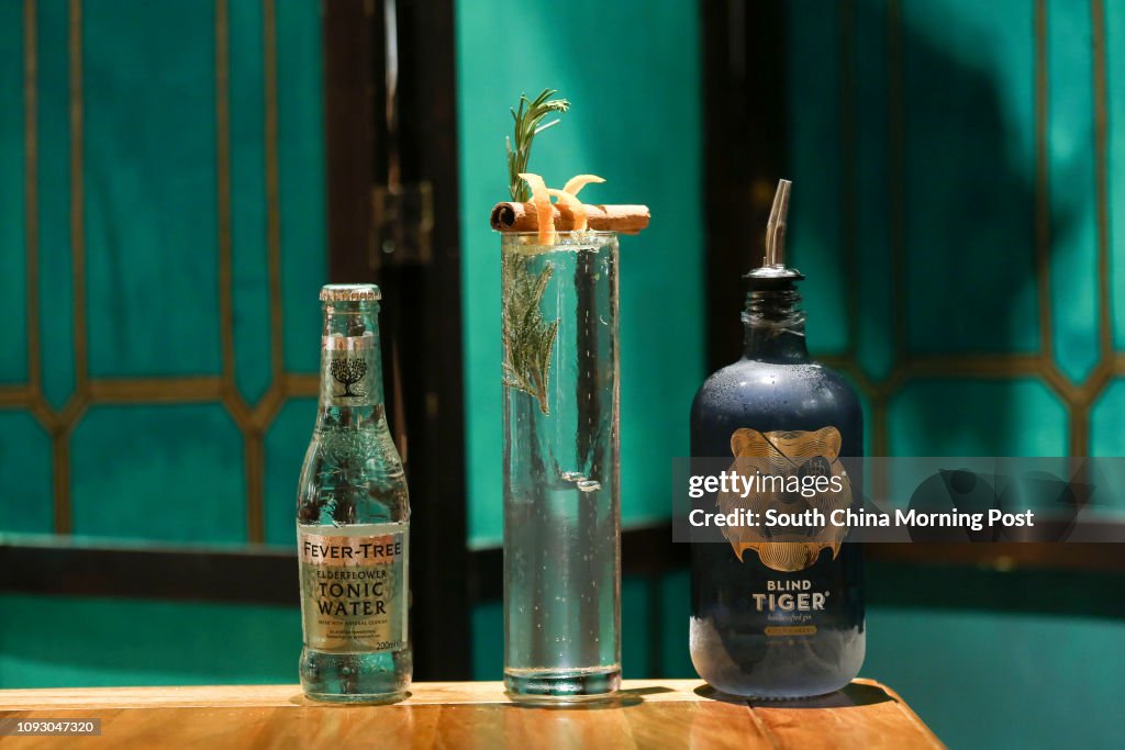Blind Tiger cocktail from Dr. Fern's Gin Parlour at the Landmark Atrium in Central. 29SEP17 SCMP / Jonathan Wong