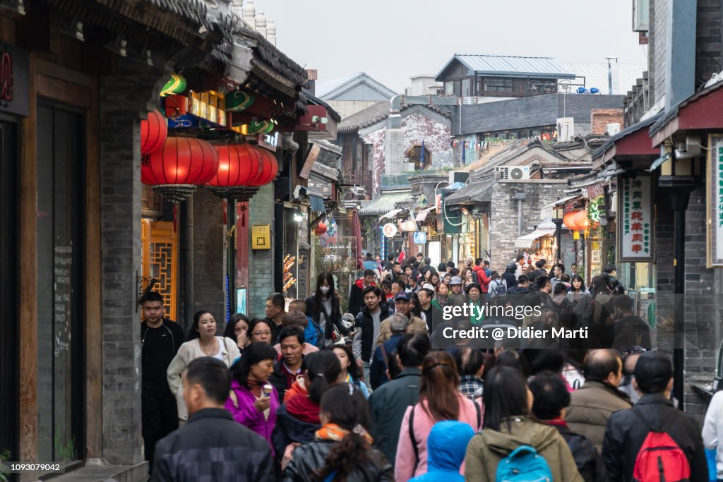 Tourist in the Shichahai, Beijing old town