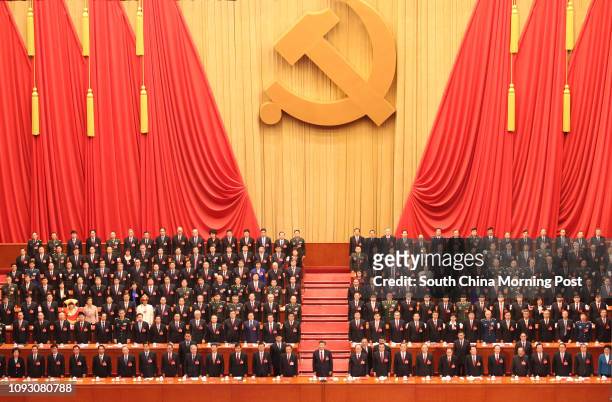 The 19th National Congress of the Communist Party of China closes at the Great Hall of the People in Beijing. 24OCT17 SCMP / Simon Song