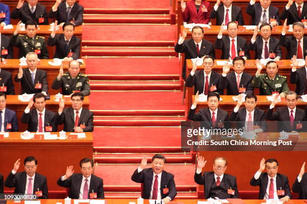 The 19th National Congress of the Communist Party of China closes at the Great Hall of the People in Beijing. 24OCT17 SCMP / Simon Song