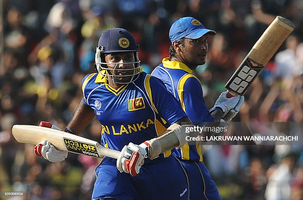 Sri Lankan cricketers Mahela Jayawardene