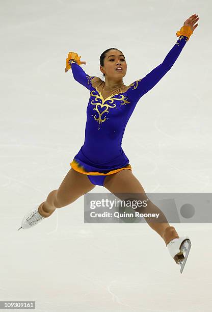 Melinda Wang of Chinese Taipei skates in the Ladies Free Skating during day four of the Four Continents Figure Skating Championships at Taipei Arena...