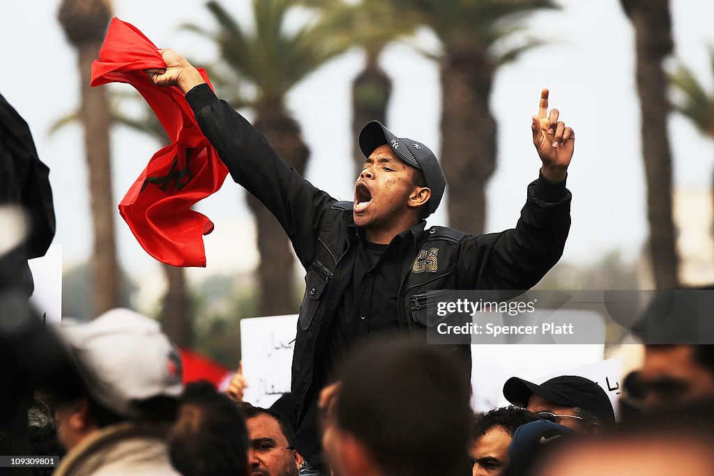 Moroccan Riots Thousands of Moroccans demonstrate against the regime led by King ...