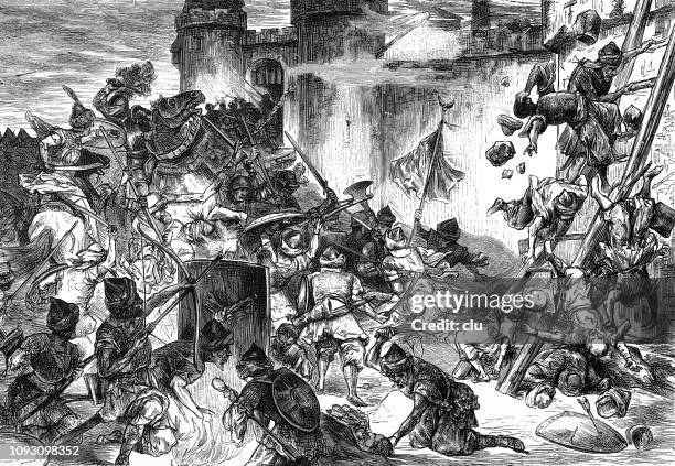 the turks besiege vienna - turkish people stock illustrations