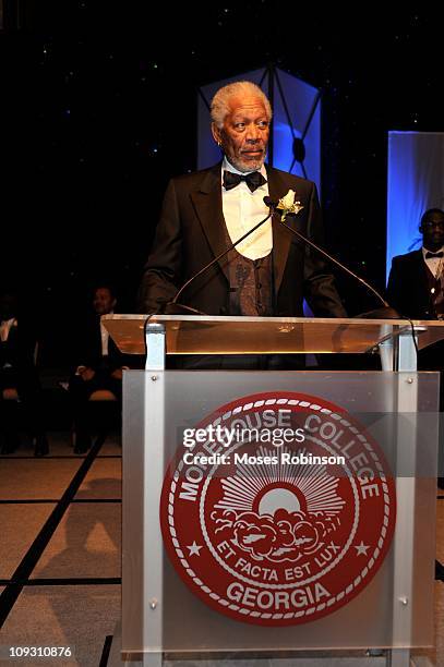 Actor Morgan Freeman attends the 23rd Annual "A Candle in the Dark" Gala at the Hyatt Regency on February 19, 2011 in Atlanta, Georgia.