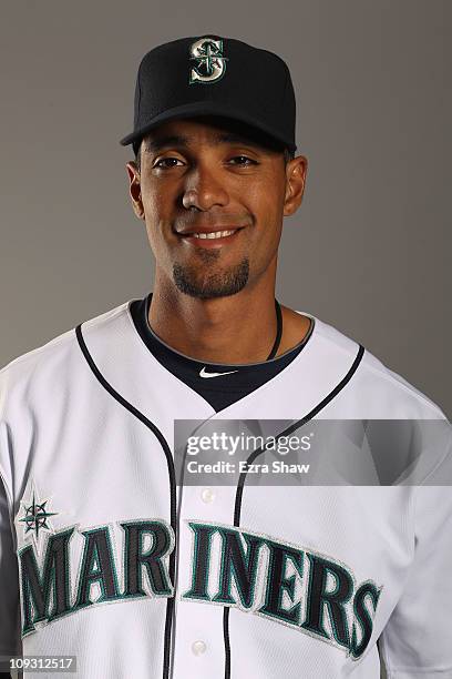 Franklin Gutierrez of the Seattle Mariners poses for a portrait at the Peoria Sports Complex on February 20, 2011 in Peoria, Arizona.