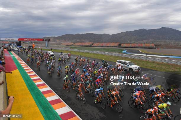 Start / Circuito San Juan Villicum / Peloton / Landscape / Fans / Public / during the 37th Tour of San Juan 2019, Stage 6 a 153,5km stage from...