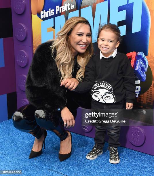 Naya Rivera and Josey Hollis attend the premiere of Warner Bros. Pictures' "The Lego Movie 2: The Second Part" at Regency Village Theatre on February...