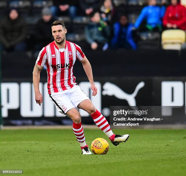 Lincoln City's Jason Shackell during the Sky Bet League Two match between Notts County and Lincoln City at Meadow Lane on February 2, 2019 in...