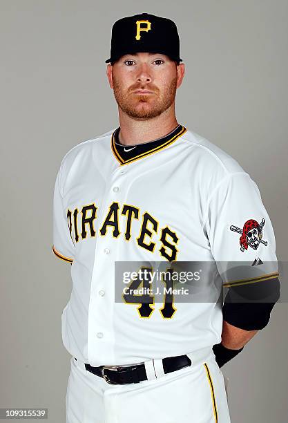 Catcher Ryan Doumit of the Pittsburgh Pirates poses for a photo during photo day at Pirate City on February 20, 2011 in Bradenton, Florida.