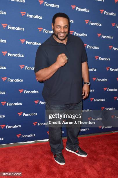 Jerome Bettis arrives to Michael Rubin's Fanatics Super Bowl Party at the College Football Hall of Fame on February 2, 2019 in Atlanta, Georgia.