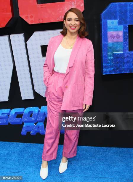 Maya Rudolph attends the premiere of Warner Bros. Pictures' 'The Lego Movie 2: The Second Part' at Regency Village Theatre on February 2, 2019 in...