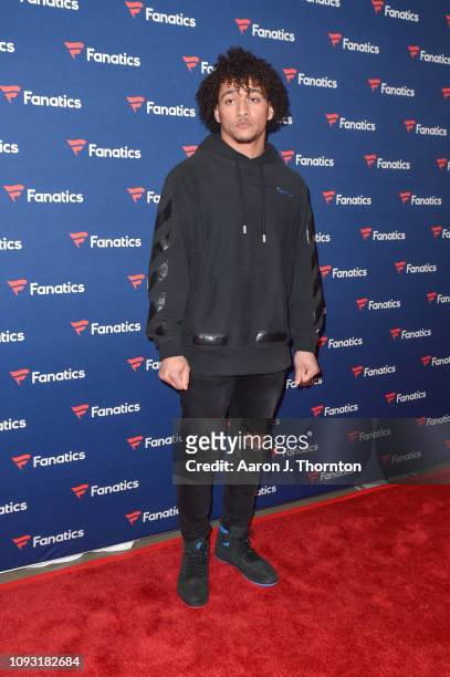 Evan Ingram arrives to Michael Rubin's Fanatics Super Bowl Party at the College Football Hall of Fame on February 2, 2019 in Atlanta, Georgia.