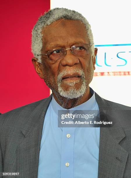 Former NBA player Bill Russell arrives to the T-Mobile Magenta Carpet at the 2011 NBA All-Star Game on February 20, 2011 in Los Angeles, California.