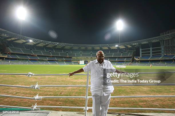 International Cricket Council president Sharad Pawar seen inside Mumbai's Wankhede Stadium on Sunday, February 20, 2011.