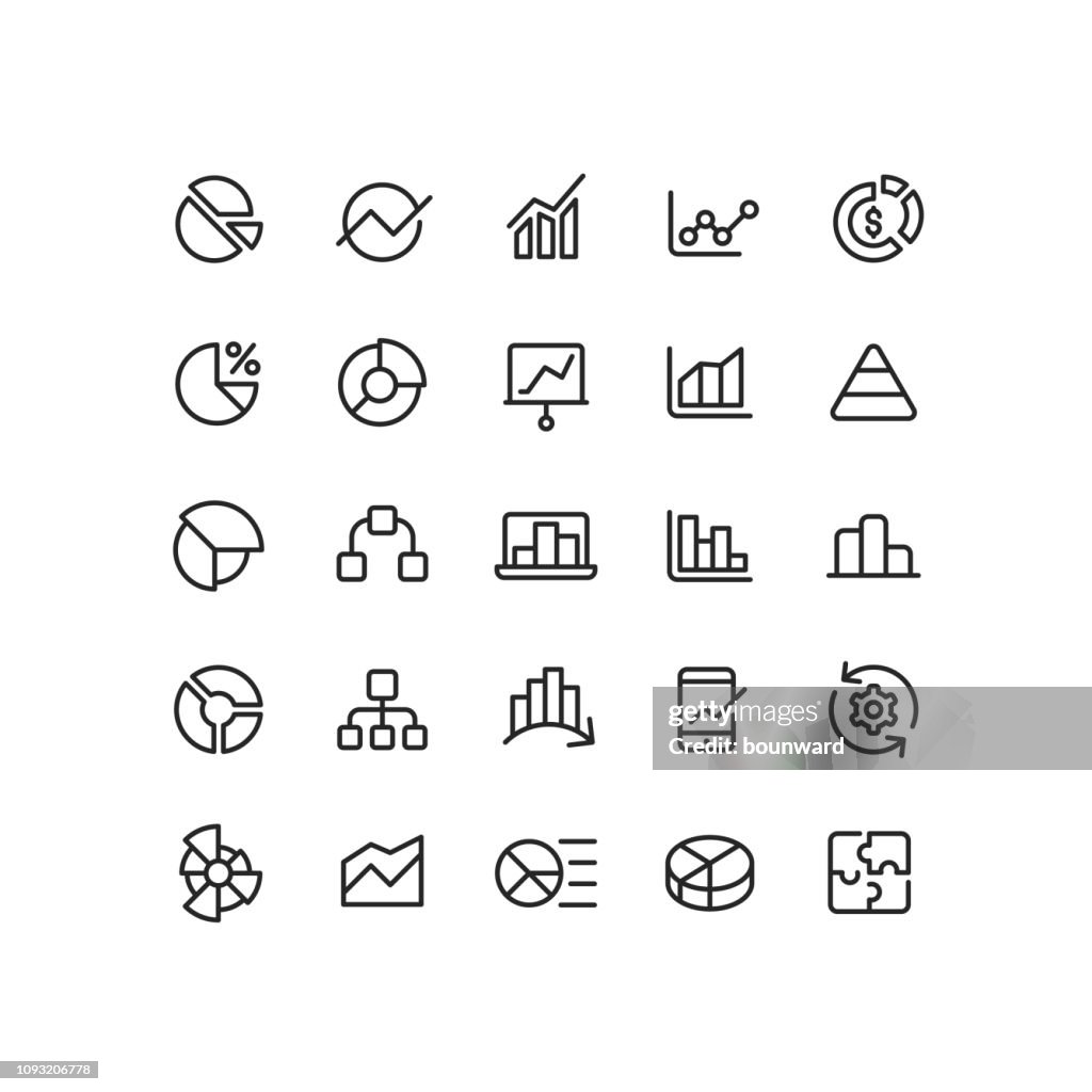 Umriss-Infografik-Symbole