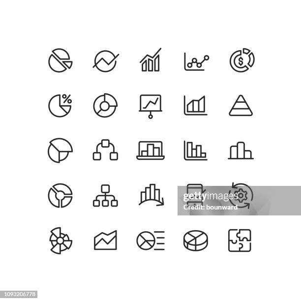 umriss-infografik-symbole - verkaufen stock-grafiken, -clipart, -cartoons und -symbole