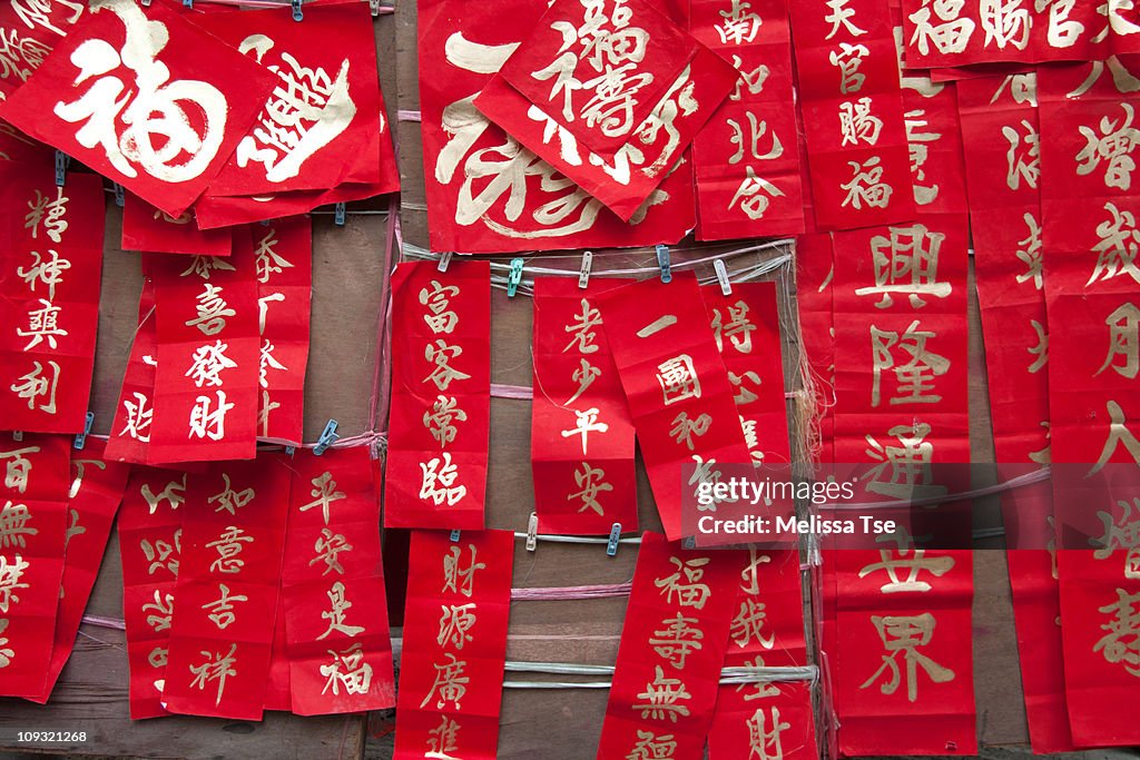 Variety of Chinese New Year Greeting Decorations