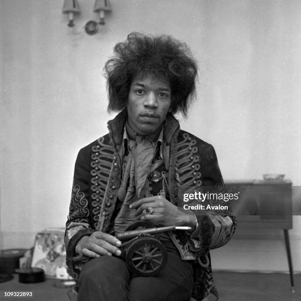 American Rock Singer and Guitarist Jimi Hendrix .