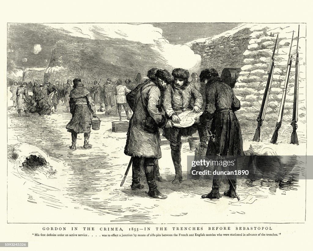 Guerra de Crimea, Charles George Gordon en las trincheras antes de Sebastopol
