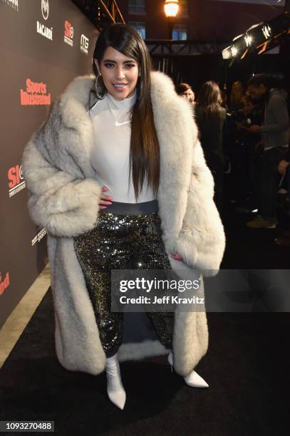 Denise Bidot attends Sports Illustrated Saturday Night Lights powered by Matthew Gavin Enterprises and Talent Resources Sports on February 2, 2019 in...