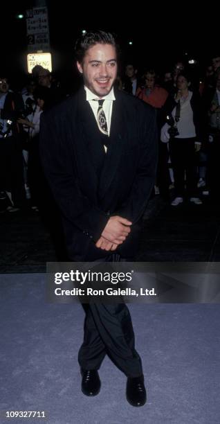 Actor Robet Downey Jr. Attends Starlight Foundation Benefit on September 22, 1988 at Ed DeBevics Restaurant in Beverly Hills, California.