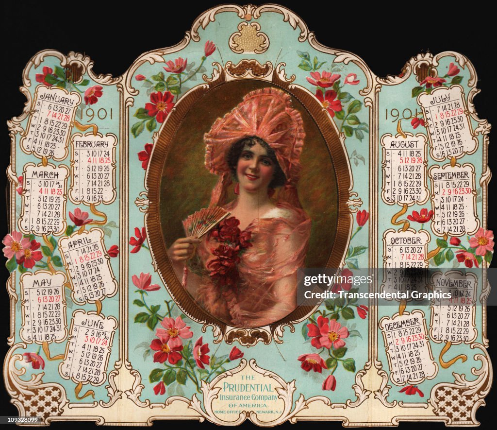 JERSEY A calendar for 1901 for the Prudential Insurance company of