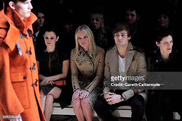 Rachel Bilson, Kate Bosworth, Douglas Booth, and Stella Tennant attend the Burberry Prorsum Show at London Fashion Week Autumn/Winter 2011 at...