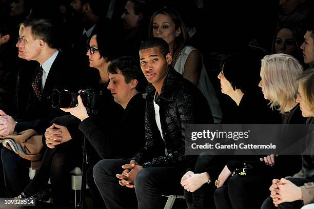 Model Sasha M'baye attends the Burberry Prorsum Show at London Fashion Week Autumn/Winter 2011 at Kensington Gardens on February 21, 2011 in London,...