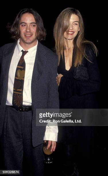 Actor Robert Downey Jr. And wife Deborah Falconer attend Fire and Ice Ball Benefit on December 7, 1994 at 20th Century Fox Studios in Century City,...