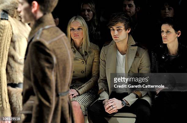 Kate Bosworth, Douglas Booth and Stella Tennant attend the Burberry Prorsum Show at London Fashion Week Autumn/Winter 2011 at Kensington Gardens on...