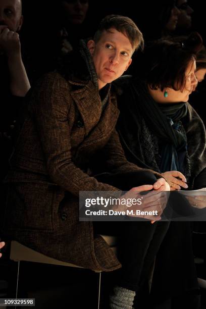 Jefferson Hack attends the Burberry Prorsum Show at London Fashion Week Autumn/Winter 2011 at Kensington Gardens on February 21, 2011 in London,...