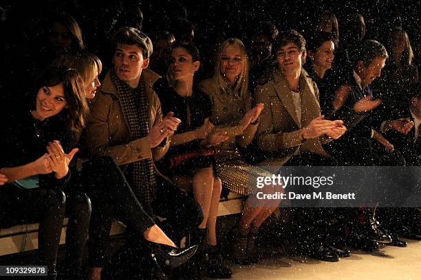 Alexa Chung, Laura Haddock, Sam Claflin, Rachel Bilson, Kate Boswroth, Douglas Booth, Stella Tennant and Mario Testino attend the Burberry Prorsum...