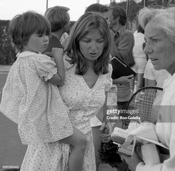 Courtney Kennedy and neice Meaghan Anne Kennedy Townsend and Ethel Kennedy attend Robert F. Kennedy Pro-Celebrity Tennis Tournament on August 21,...