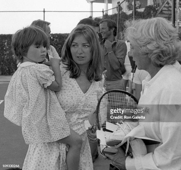 Courtney Kennedy and neice Meaghan Anne Kennedy Townsend and Ethel Kennedy attend Robert F. Kennedy Pro-Celebrity Tennis Tournament on August 21,...