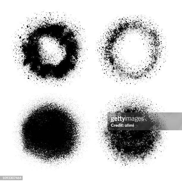 grunge circles, design elements - particle texture stock illustrations