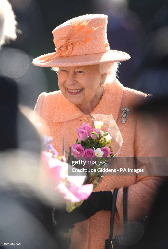 Royals attend church