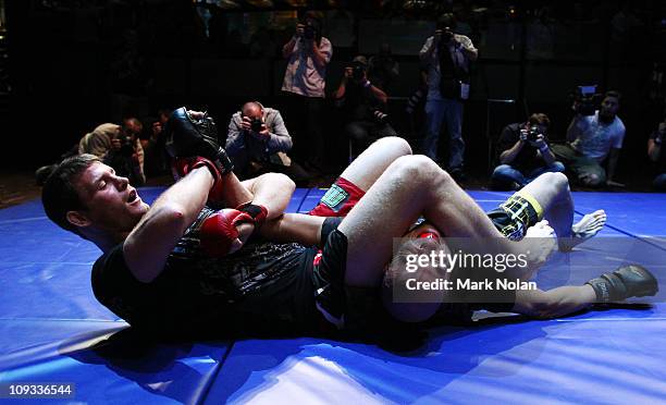 Michael Bisping practices grapling during an Open Workout ahead of UFC Sydney 127 at Star City on February 22, 2011 in Sydney, Australia.